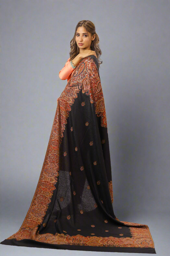 Women's Jamawar Wool Shawl