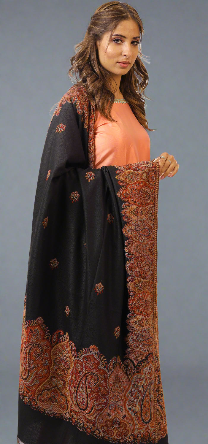 Women's Jamawar Wool Shawl