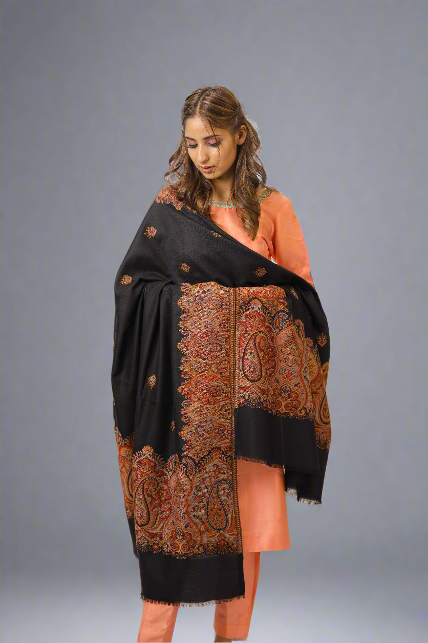 Women's Jamawar Wool Shawl