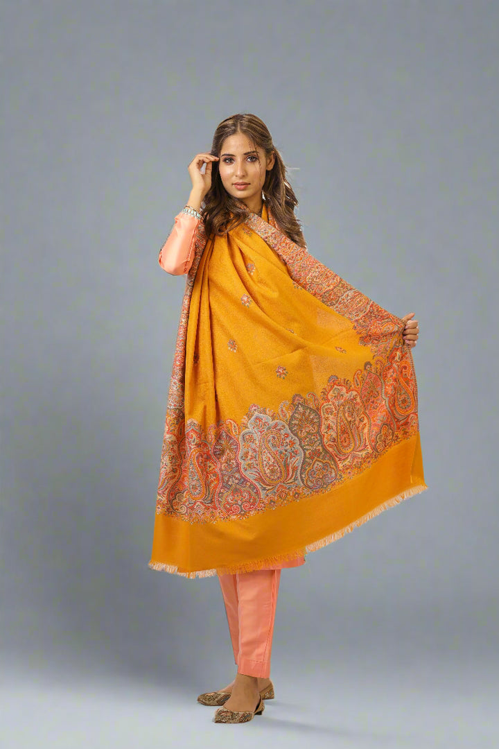 Women's Jamawar Wool Shawl