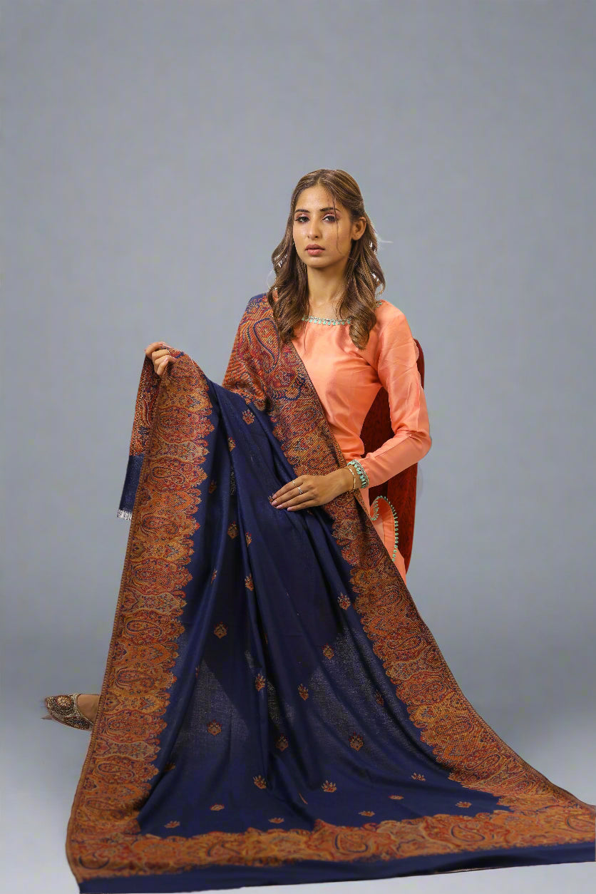 Women's Jamawar Wool Shawl