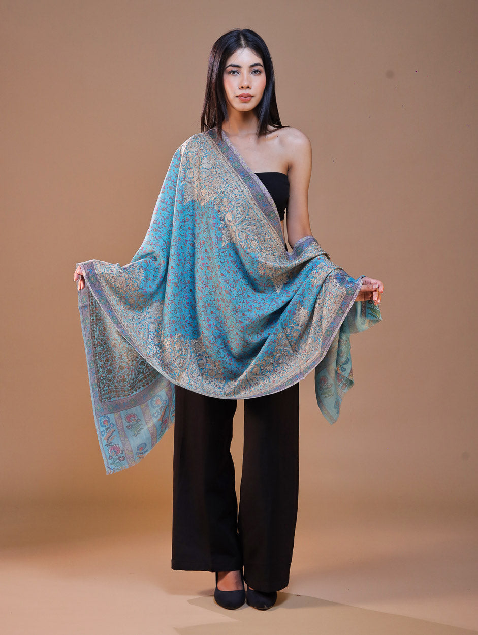 Women's Printed Aari Embroidered Stole