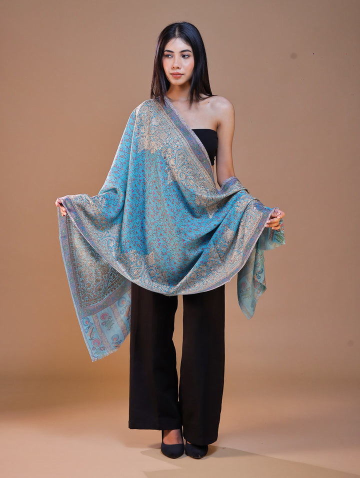 Women's Printed Aari Embroidered Stole