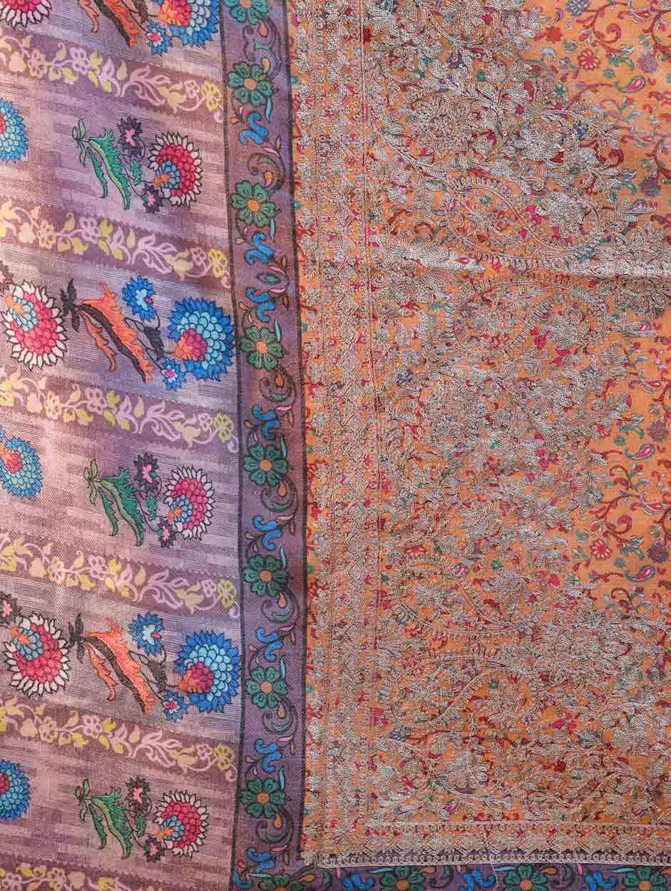 Women's Printed Aari Embroidered Stole