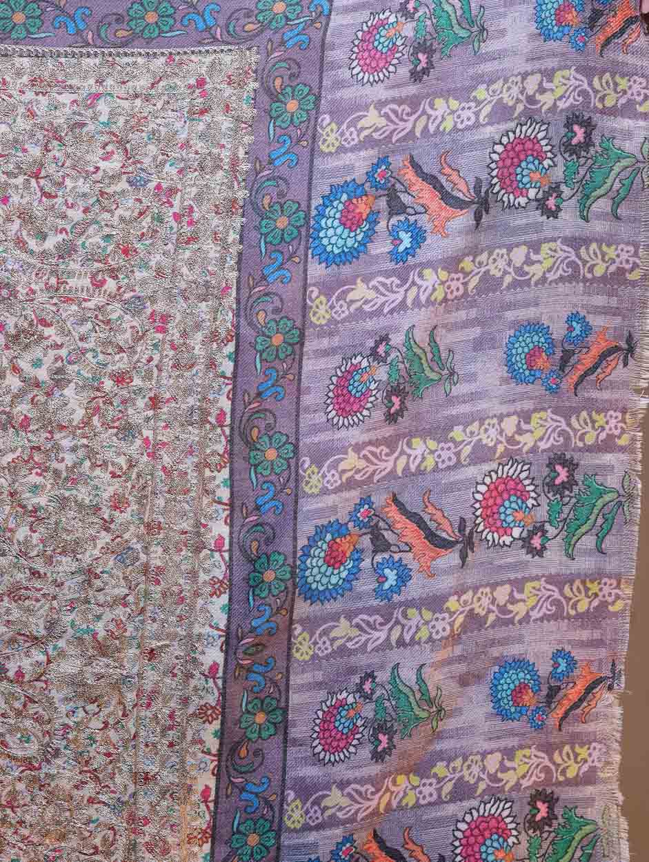 Women's Printed Aari Embroidered Stole