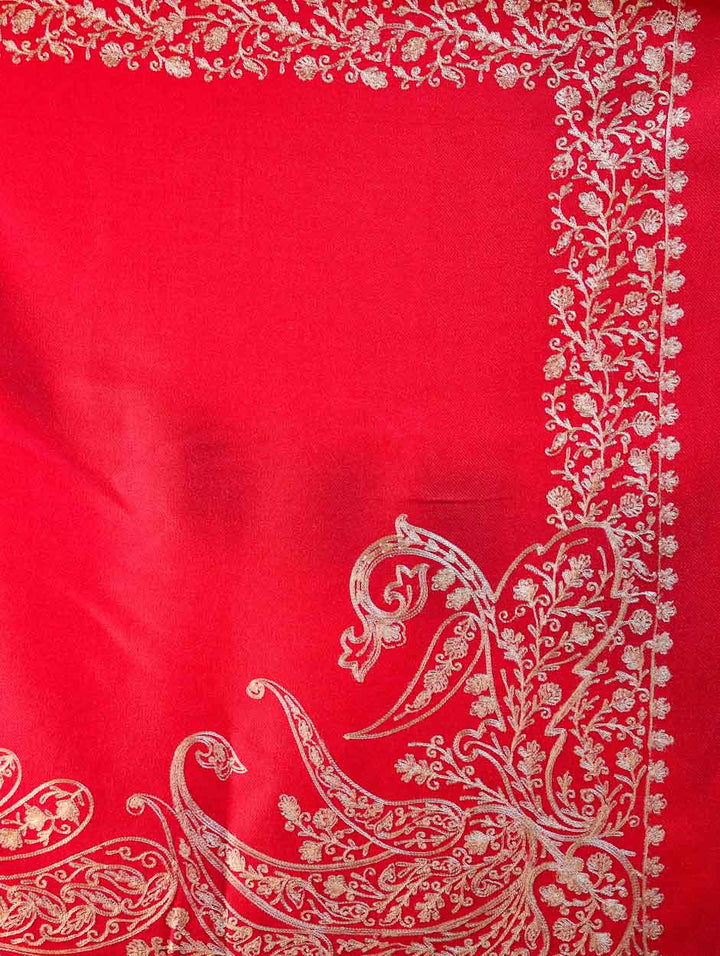 Women's Aari Embroidered Wool Stole