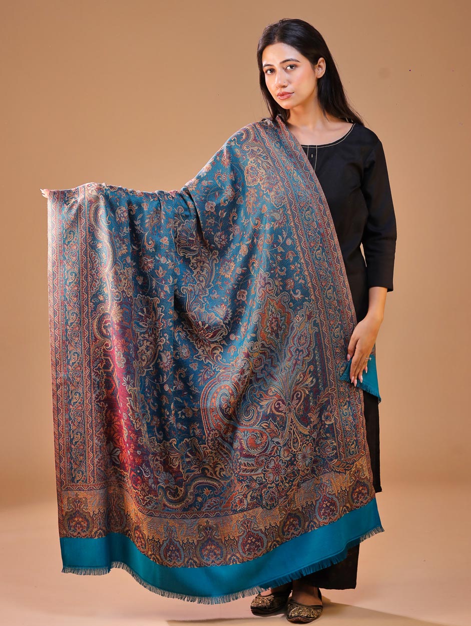 Women's Jamawar Wool Shawl