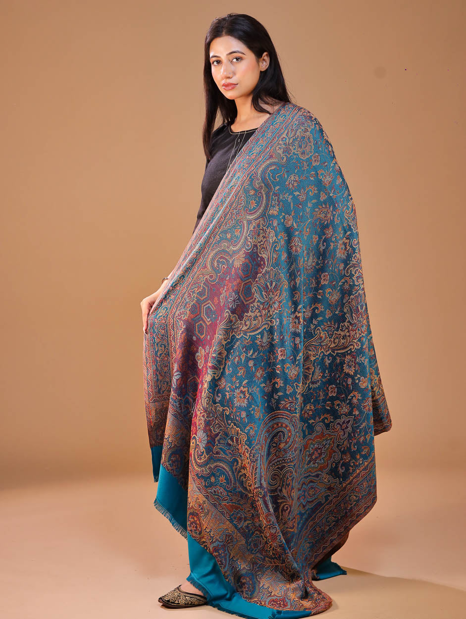 Women's Jamawar Wool Shawl