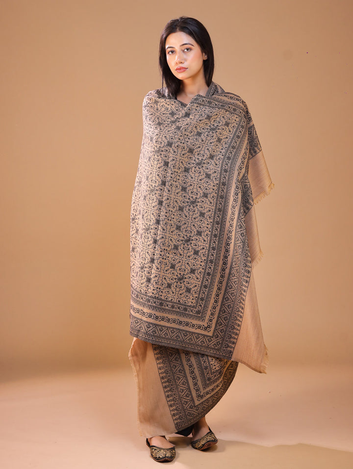 Women's Jamawar Wool Shawl