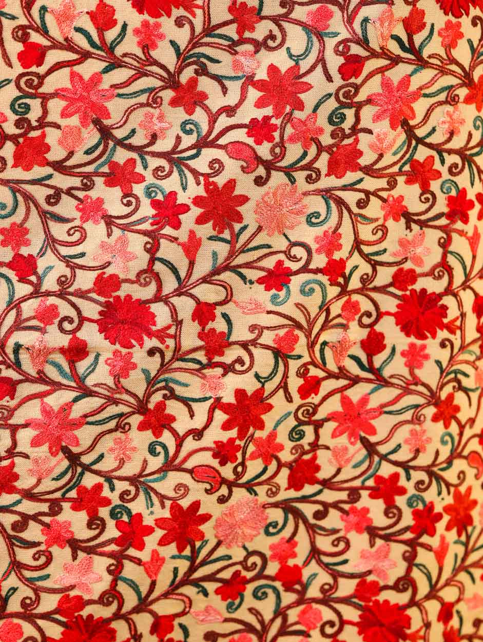 Women's Embroidered Wool Stole