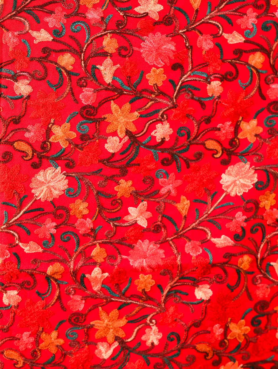 Women's Embroidered Wool Stole