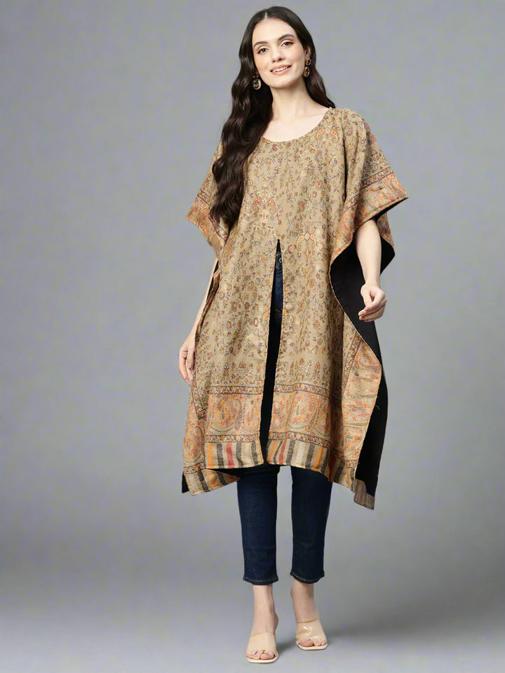 Women's Floral Woven Kaftan (Pheran)