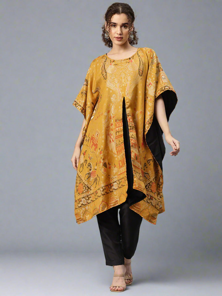 Women's Floral Woven Kaftan (Pheran)