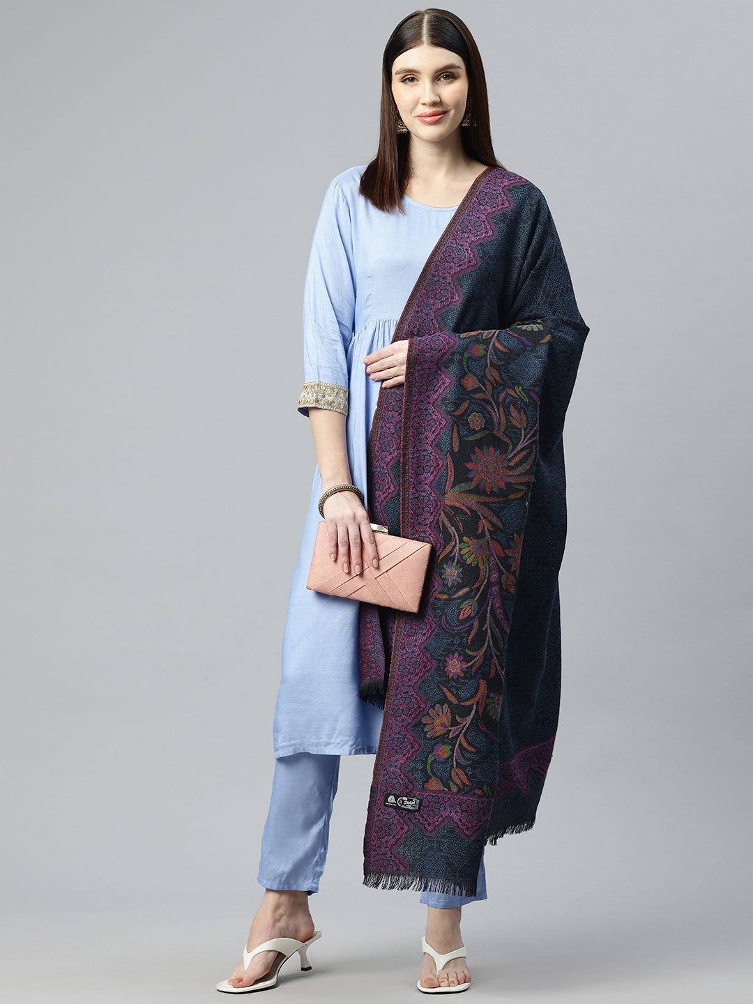 Women's Kani Jamawar Pure Wool Shawl