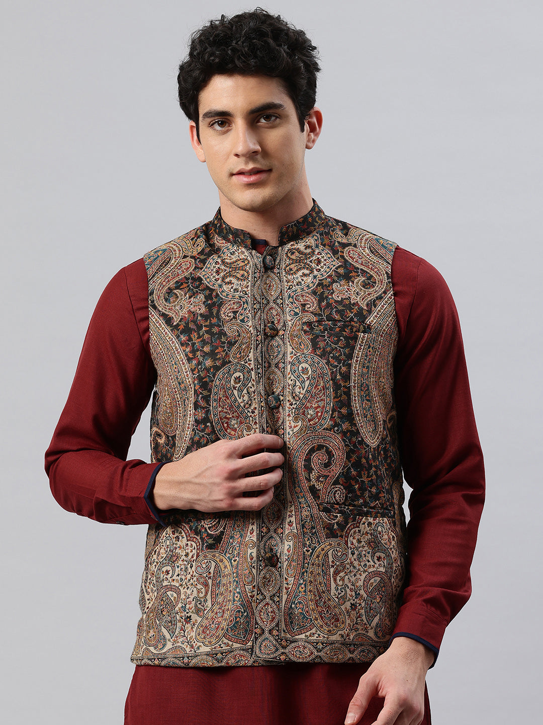 Men's Woven Nehru Jacket
