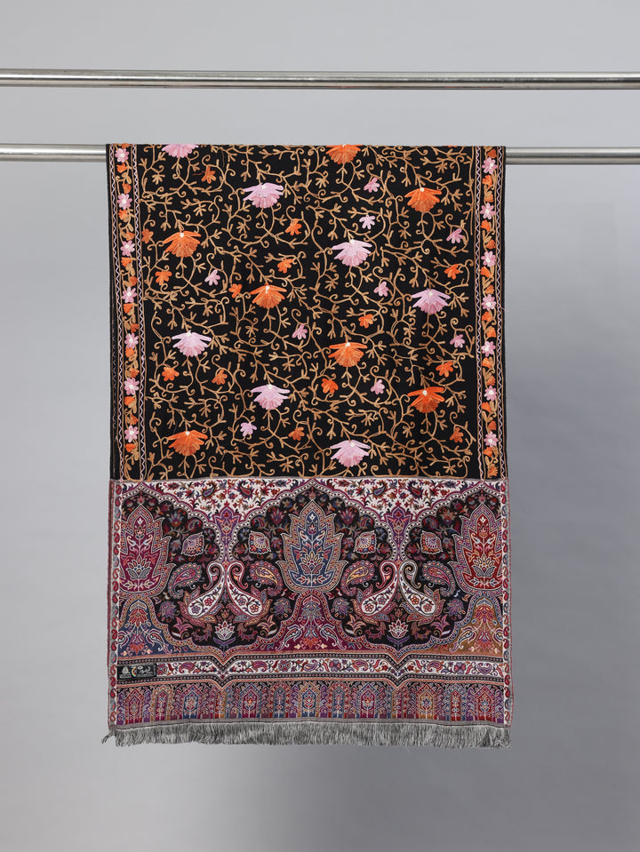 Women's Pure Wool Jamawar Embroidery Stole