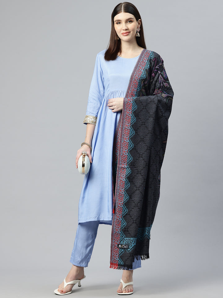 Women's Kani Jamawar Pure Wool Shawl