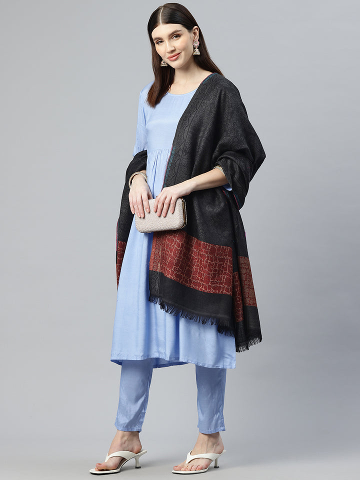 Women's Kani Jamawar Pure Wool Shawl