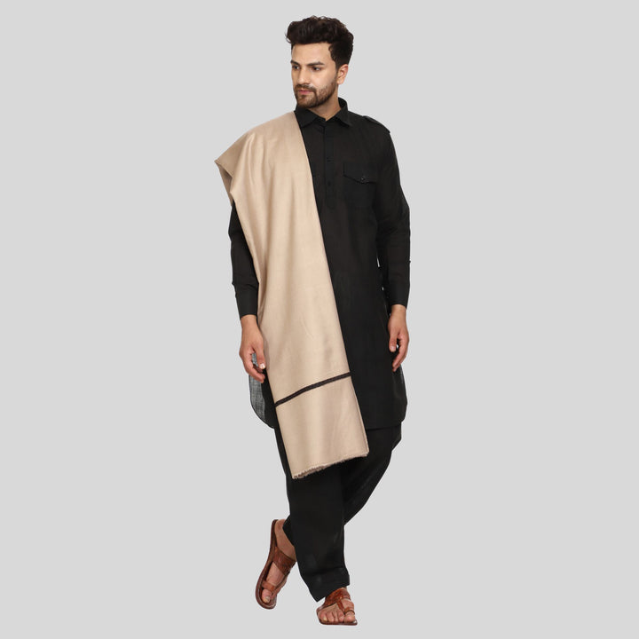 Men's Kashmiri Embroidered Wool Shawl