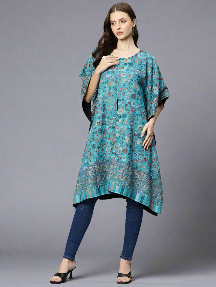 Women's Floral Woven Kaftan (Pheran)