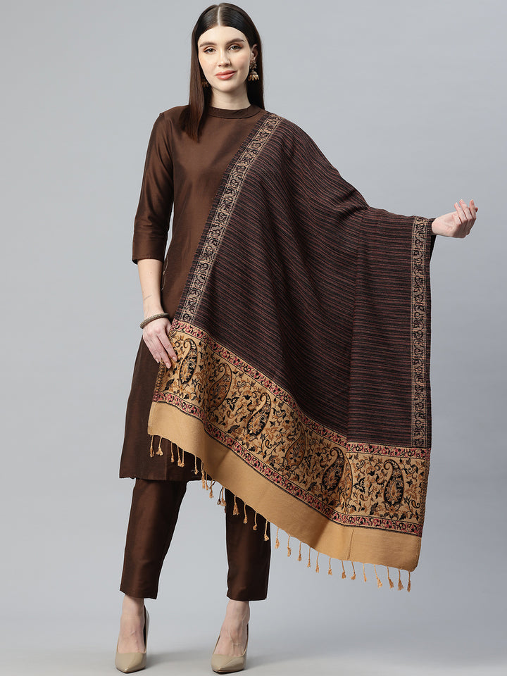 Women's Acrylic Jamawar Wool Shawl