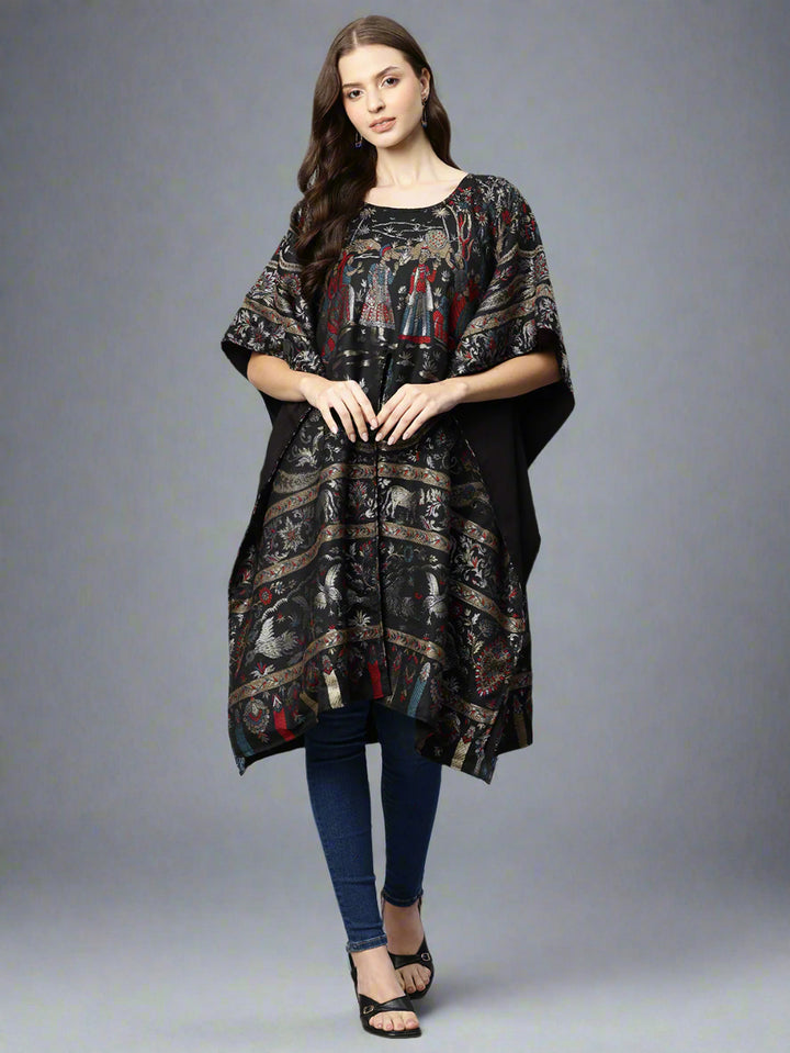 Women's Floral Woven Kaftan (Pheran)