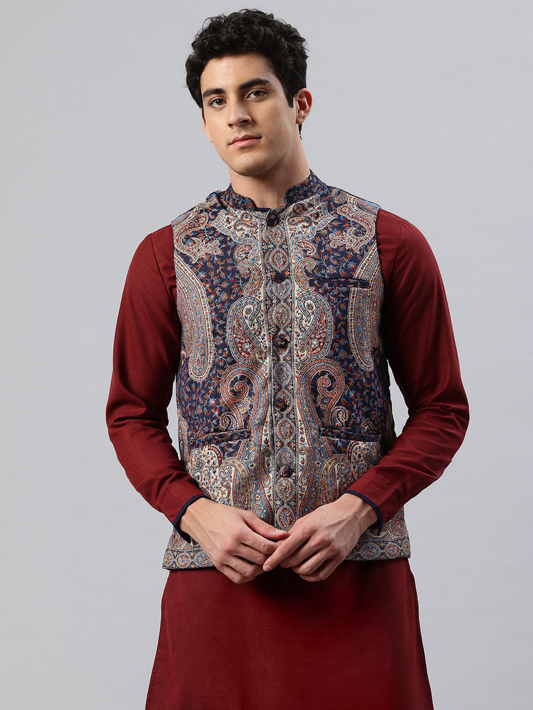 Men's Woven Nehru Jacket