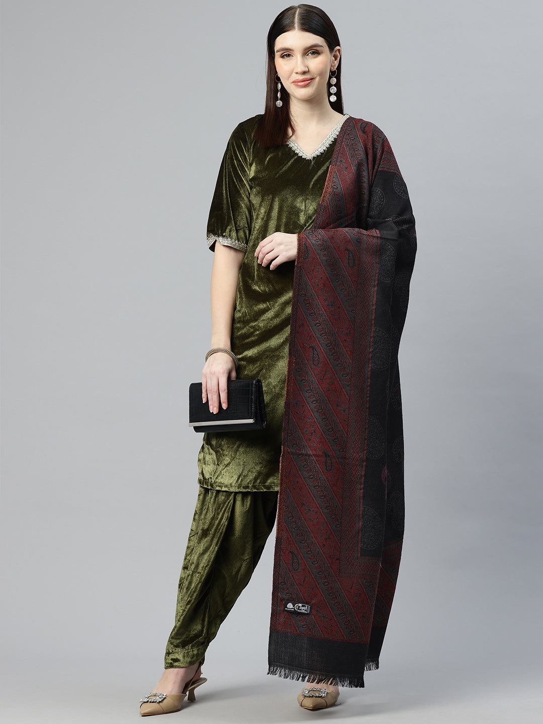 Women's Kani Jamawar Pure Wool Shawl