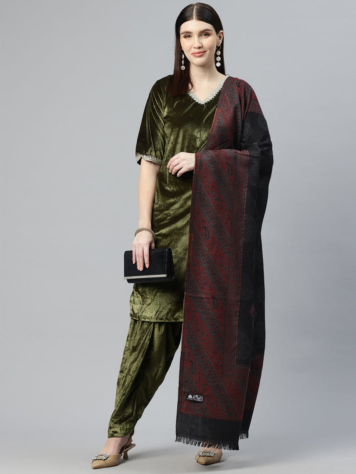 Women's Kani Jamawar Pure Wool Shawl