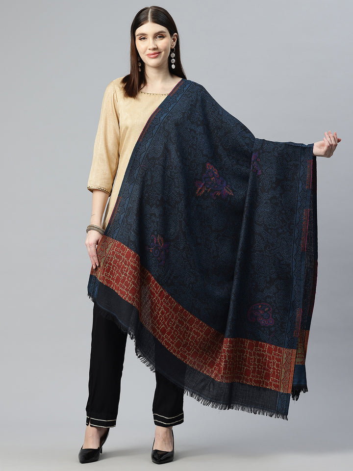 Women's Kani Jamawar Pure Wool Shawl