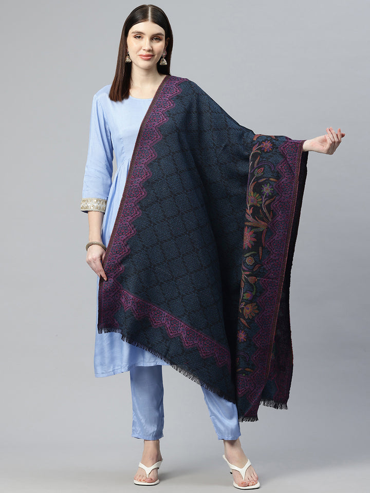 Women's Kani Jamawar Pure Wool Shawl