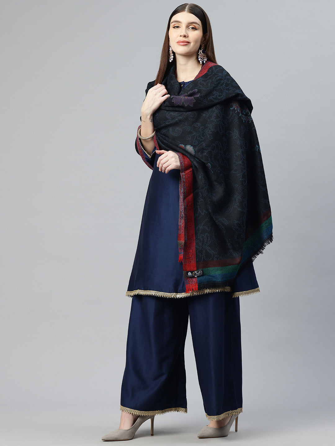 Women's Kani Jamawar Pure Wool Shawl