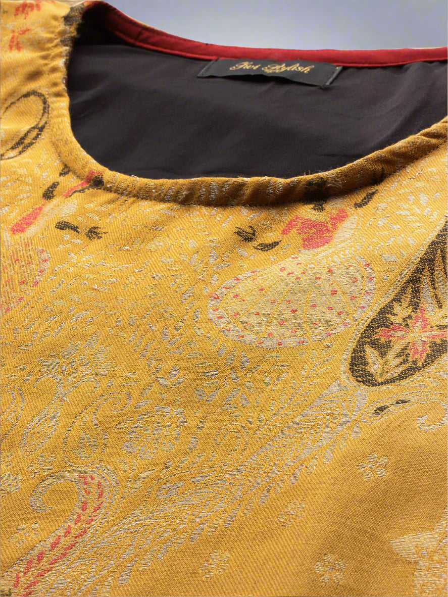 Women's Floral Woven Kaftan (Pheran)