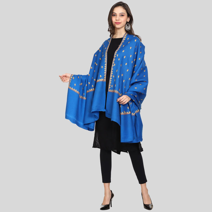 Women's Hand Embroidered Wool Shawl