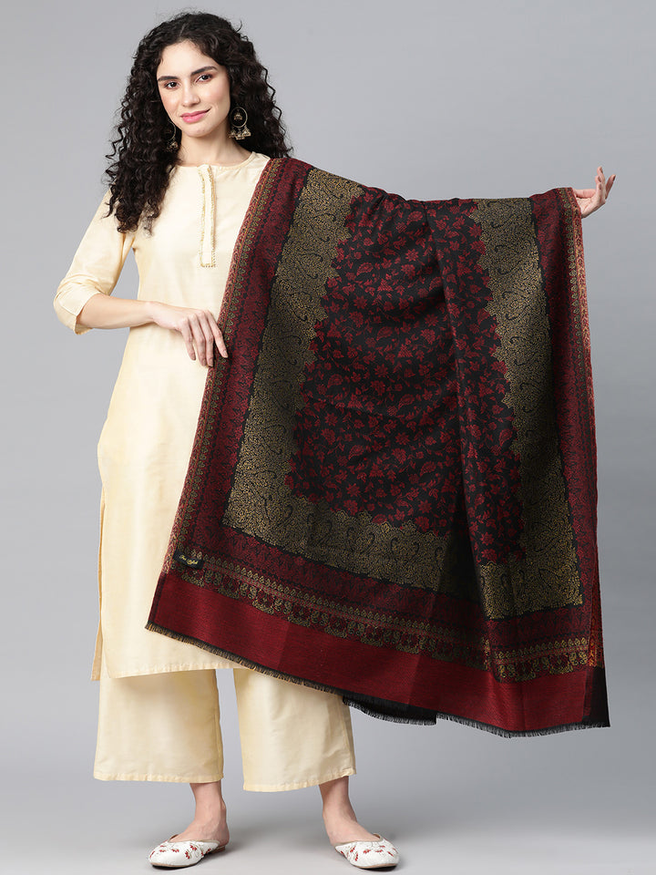 Women's Zari Kani Wool Shawl