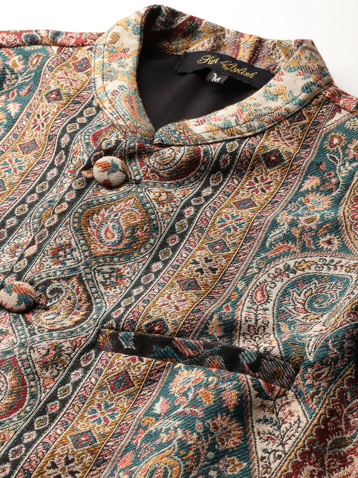 Men's Woven Nehru Jacket