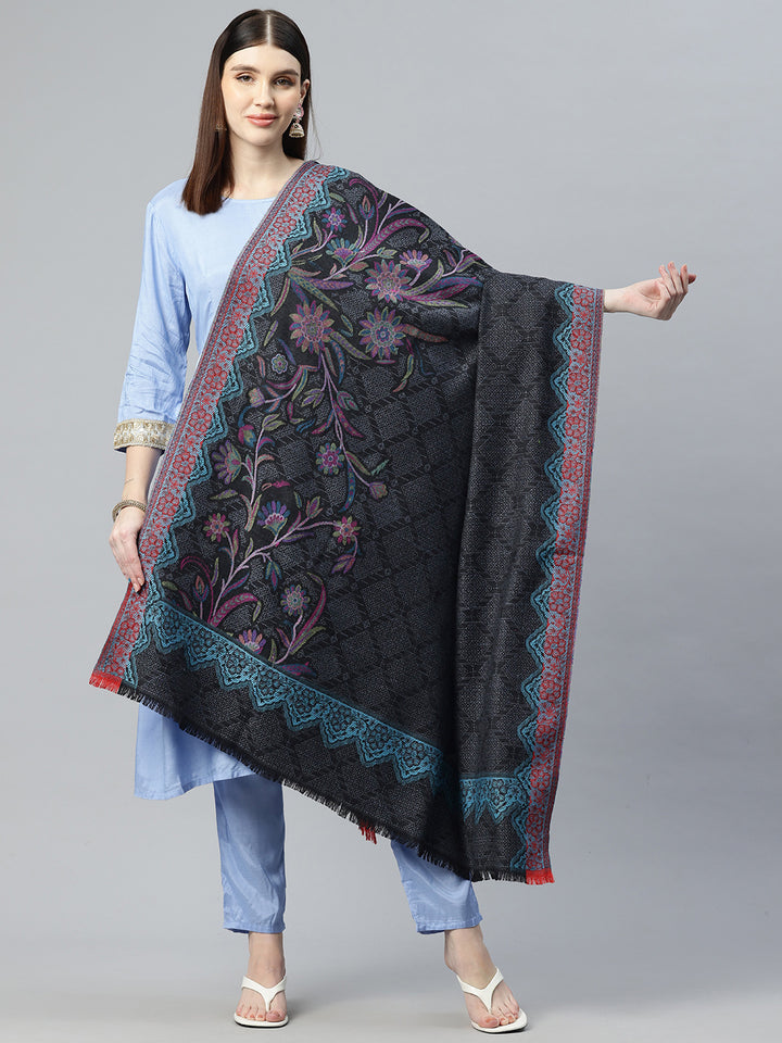 Women's Kani Jamawar Pure Wool Shawl