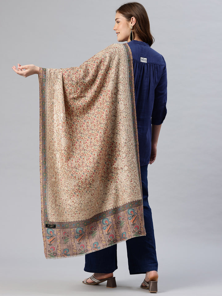Women's Printed Aari Embroidered Stole
