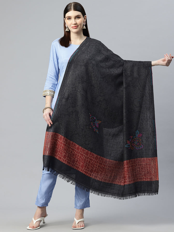 Women's Kani Jamawar Pure Wool Shawl