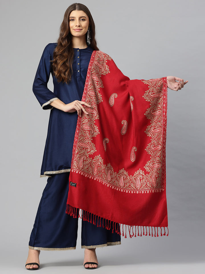 Women's Aari Embroidered Stole