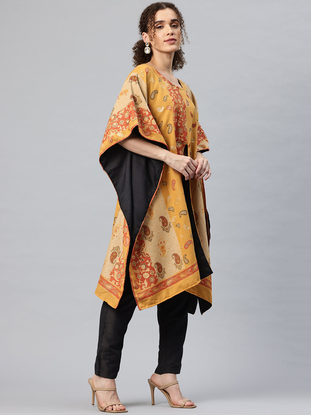 Women's Floral Woven Kaftan (Pheran)