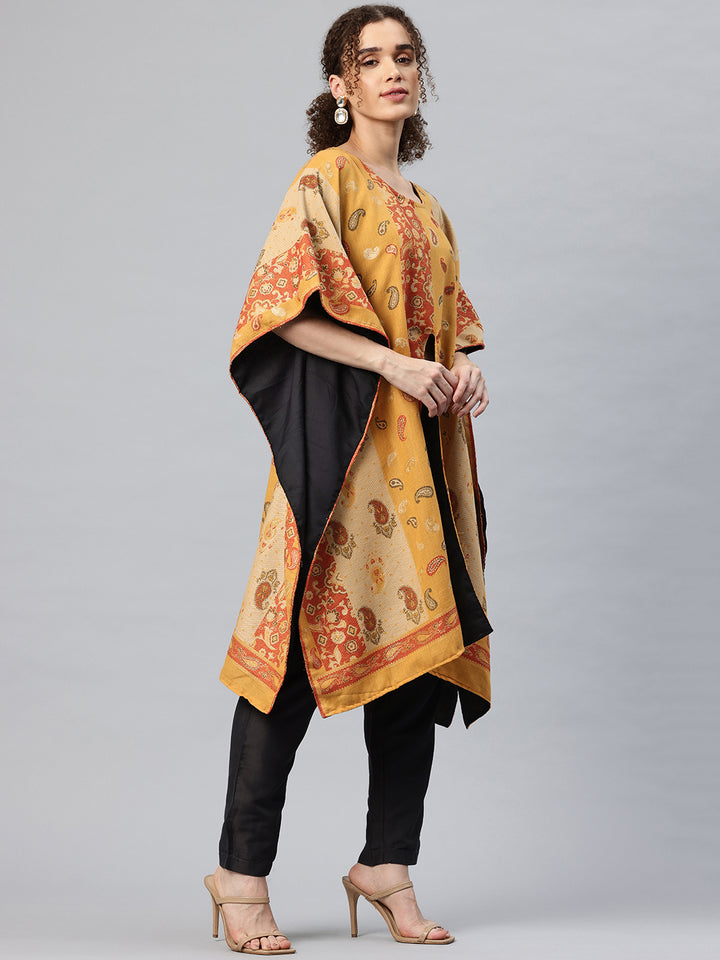 Women's Floral Woven Kaftan (Pheran)