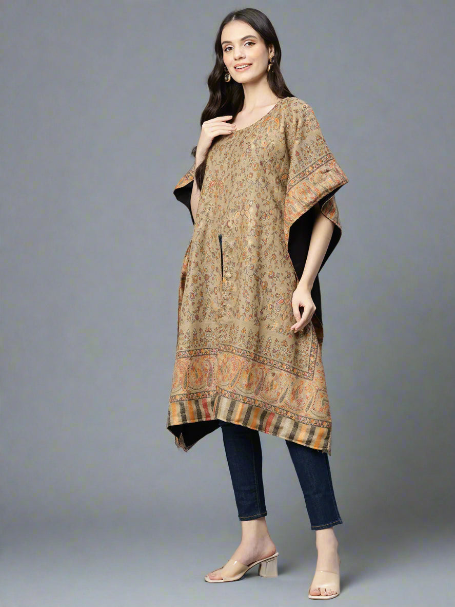 Women's Floral Woven Kaftan (Pheran)