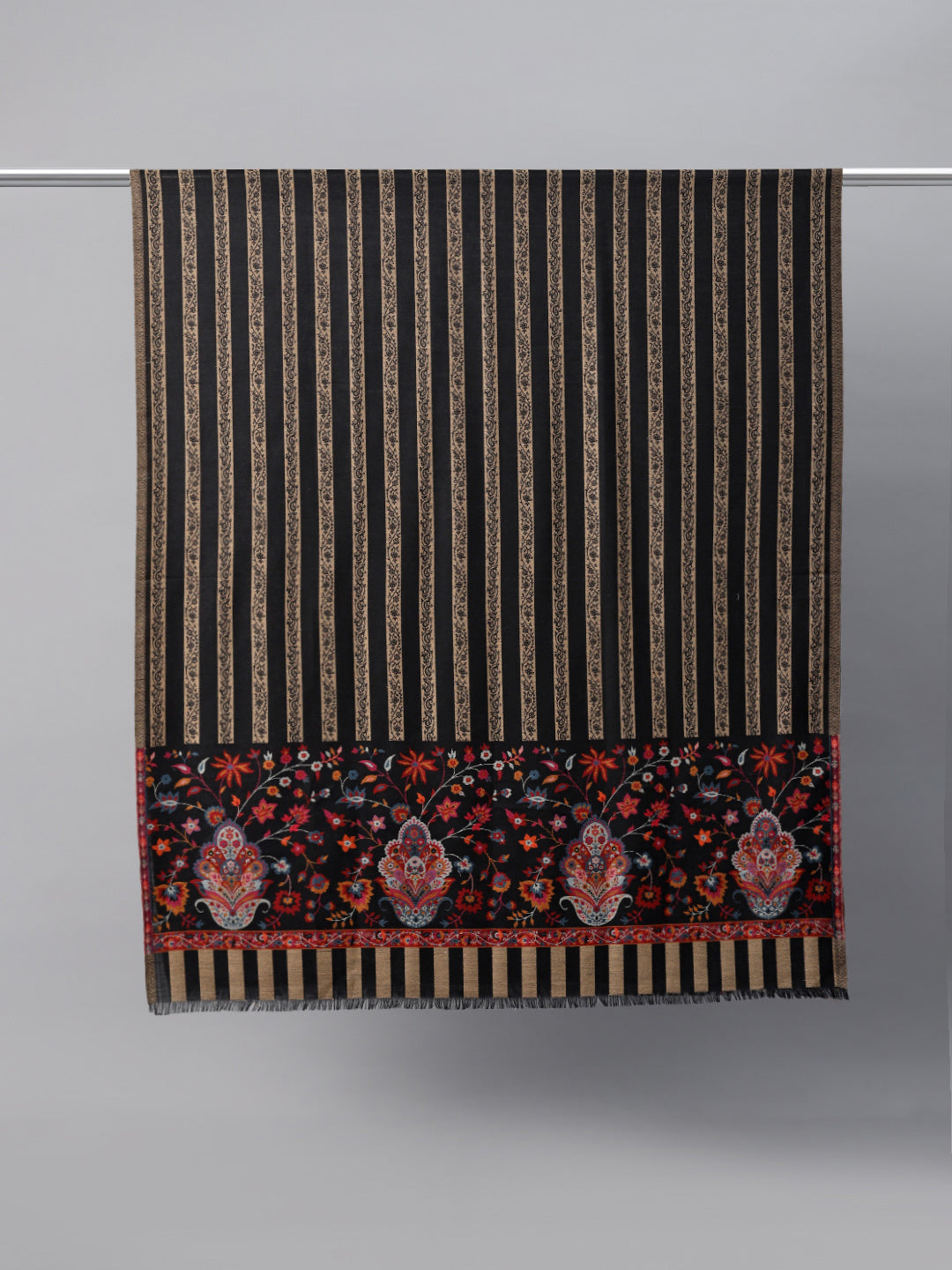 Men's Kani Wool Shawl with Zari Border