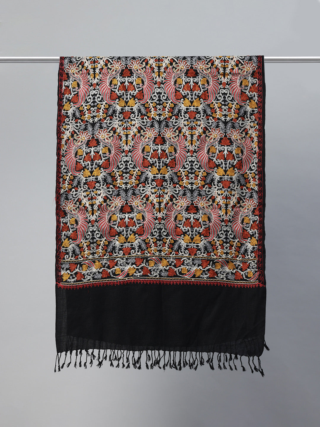 Women's Aari Embroidered Wool Stole