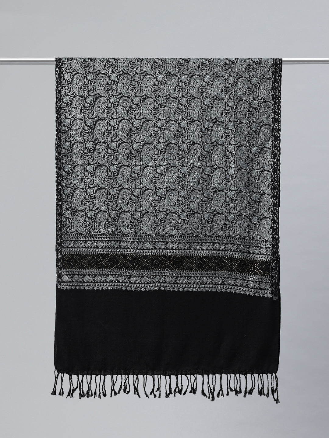 Women's Aari Embroidered Wool Stole