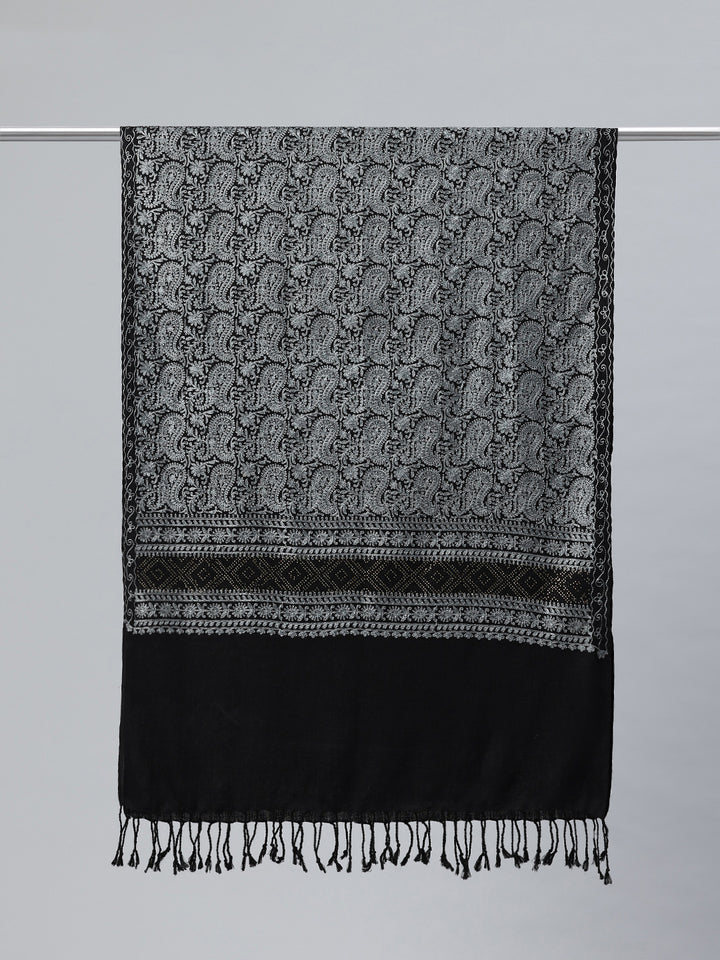 Women's Aari Embroidered Wool Stole