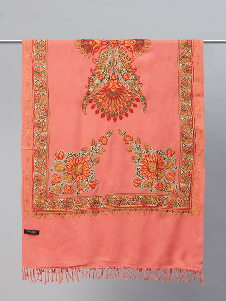 Women's Aari Embroidered Wool Stole