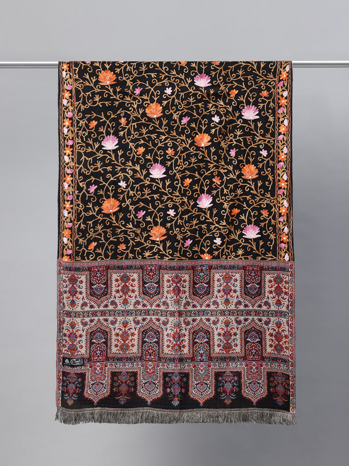 Women's Pure Wool Jamawar Embroidery Stole