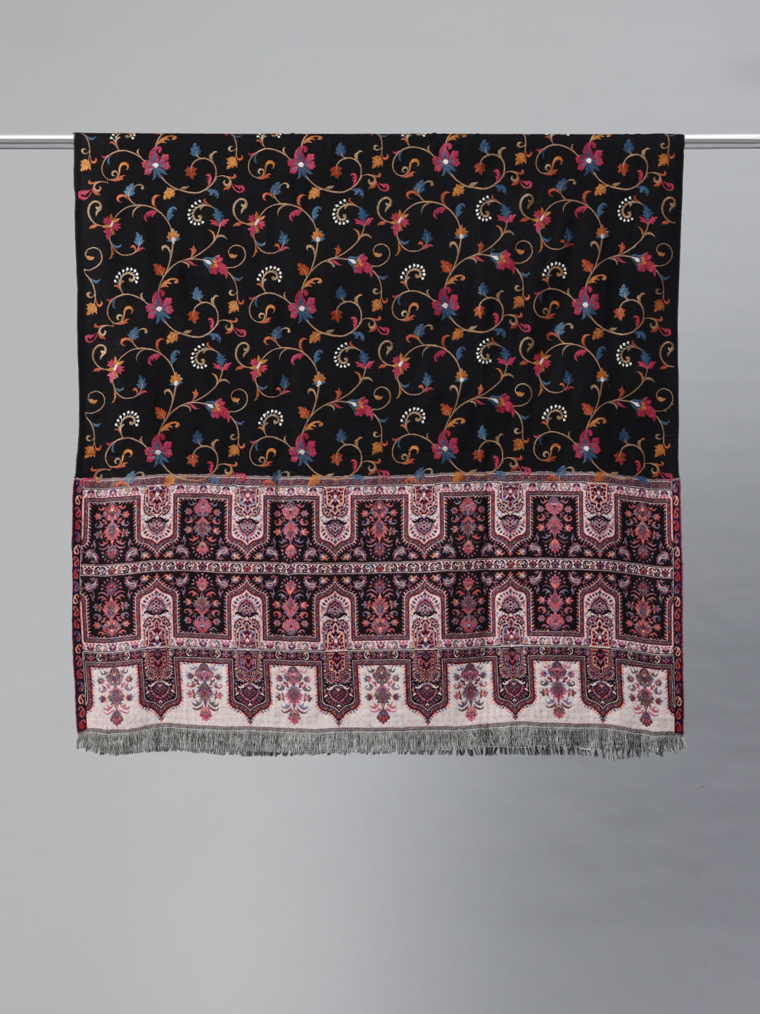 Women's Aari Embroidery Pure Wool Shawl